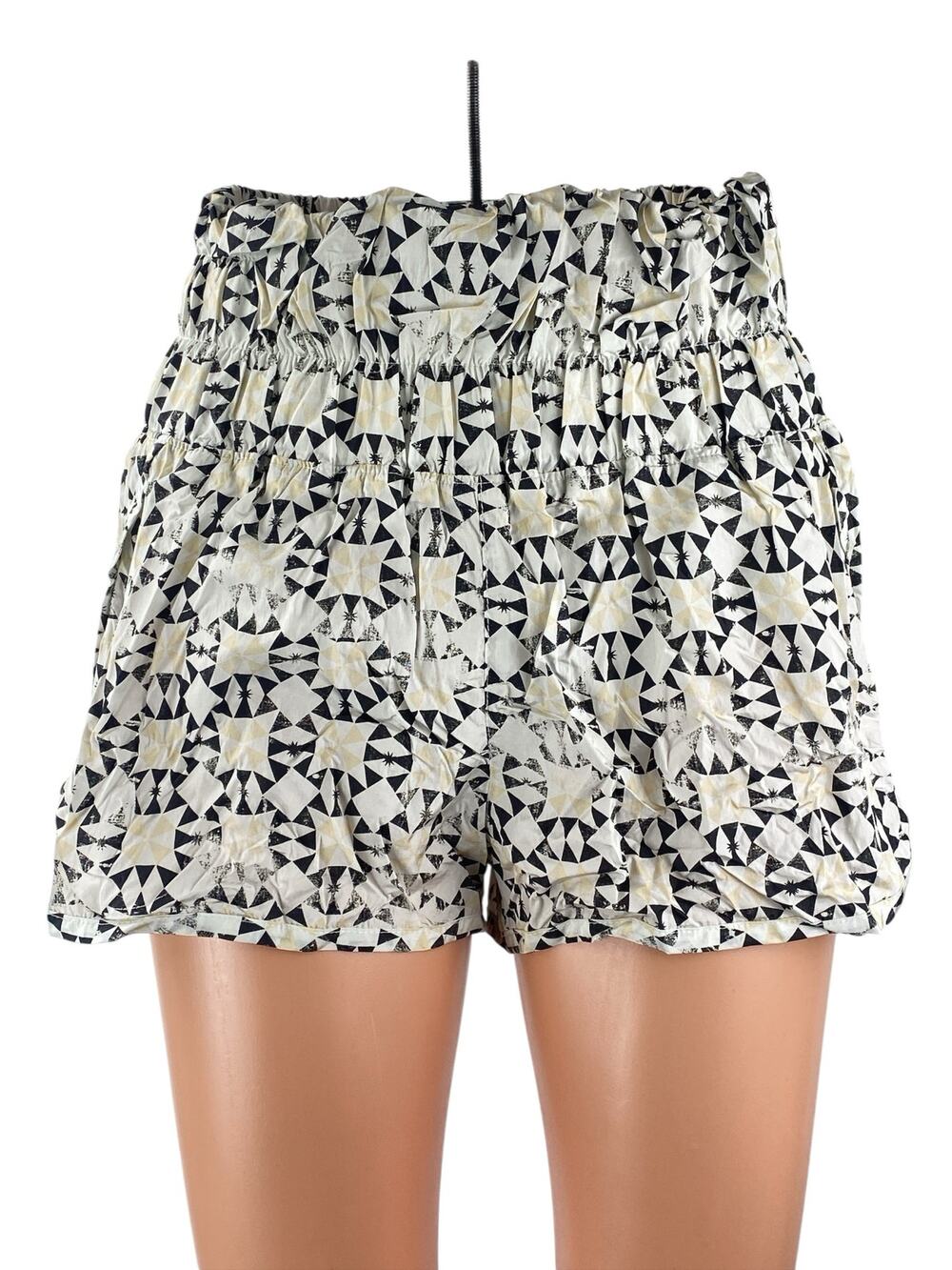 Free People FP Women's Multicolor Geometric High Waisted Activewear Shorts Sz S